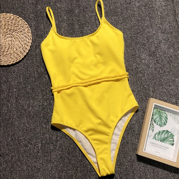 334 Summer yellow rope monokini - Picture 3 of 6